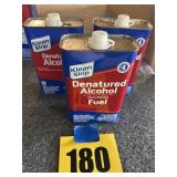 (3)  one quart Klean Strip Denatured, alcohol,