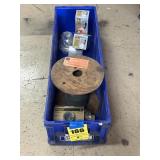 Tote of miscellaneous, including lights and light