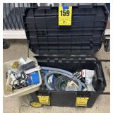 Roll around toolbox with electrical supplies