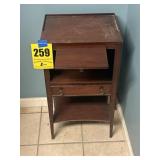 One drawer stand with slide out writing shelf