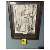 Whistlerï¿½s in flight by Phil Lavely 27 inches