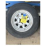 Trailer rim tire is dry rotted 207R 17