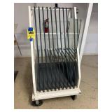 Rolling glass or granite rack