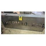 Metal sign, thermal glass