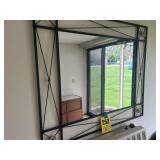 Metal framed mirror