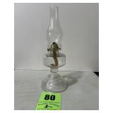 Oil lamp with screw in wick