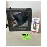 Massage cushion, and easy push bottle opener