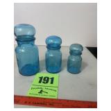 Glass canister set made in Belgium