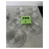 Seven depression swirl, dessert plates
