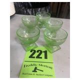 5 green sherbets