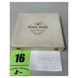 Peace plate by Gilbert Piillerat