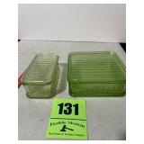 Refrigerator glass dishes, couple small chips