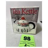 Tea kettle porcelain enamel on steel 3 quart