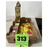 Matchbox holder with long reach matches and