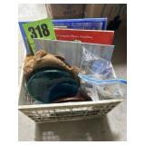 Tote of glass stain glass included