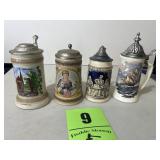 4) steins