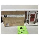 13 inch lit hanging baskets two pack indoor