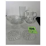 Star of David large bowlP snack plates pitcher