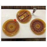 Tiara Glass (Egg Plate & (2) Platters)