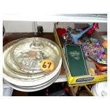 Pie Plates & (3) Boxes Knick Knacks