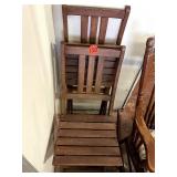 (2) Wood Folding Chairs