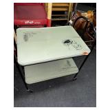 Vintage Retro Folding Rolling Appliance Cart