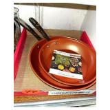 (2) Copper Chef Frying Pans