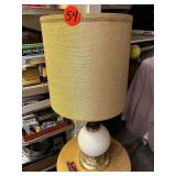 White Glass Vase & Table