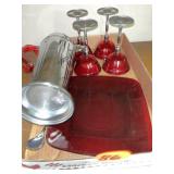 Red Glassware
