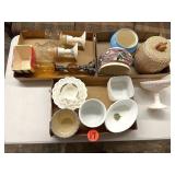 (3) Boxes Glassware, Cookie Jar & Misc.