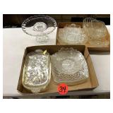 (3) Boxes Clear Glassware