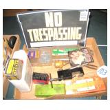 (5) No Trespassing Signs, Letter Punch Set &...