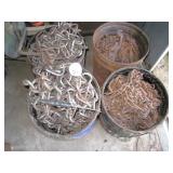 (4) Pail Assorted Tire Chains