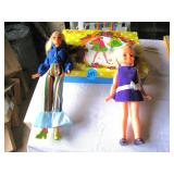Barbie, Stacey Sleep n Keep Case & Dolls