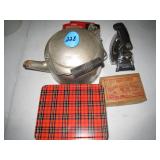 Metal Lunch Box, Kettle & Meat Tenderizer