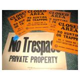 Closed Area Signs & No Trespassing (Cardboard &...