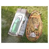 Garden Sprayer & Old Snow Shoes