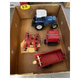Ford TW5, IH Round Baler, Disc & Spreader