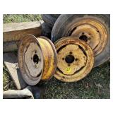 (3) 16 Inch 4 Hole Implement Wheels