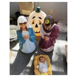 Nativity Blow Mold Set & Jack O