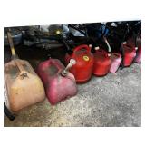 Assorted Gas Cans