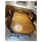 93 Inch Oak Dining Room Set w/(6) Chairs