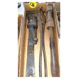 (2) Large Wrenches & Wire Tool