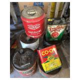 Assorted Advertising Oil & Grease Cans