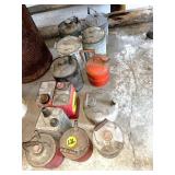 Assorted Galvanized & Tin Gas Cans