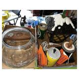 (2) Boxes Decorative Light, Beer Cans & Misc.