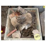 Assorted Wedges, Axe Heads & Chain Tool