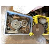 (2) Crates, Pulleys & Grind Stones