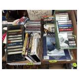 (2) Boxes Cassette Tapes, DVD & CD (2) Boxes Cassette Tapes, DVD & CD