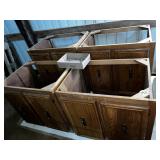 (4) Wooden Base Cabinets w/Doors (4) Wooden Base Cabinets w/Doors